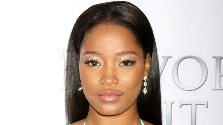 Keke Palmer in diamond earrings