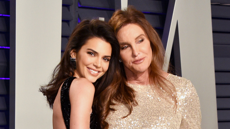 Kendall and Caitlyn Jenner posing