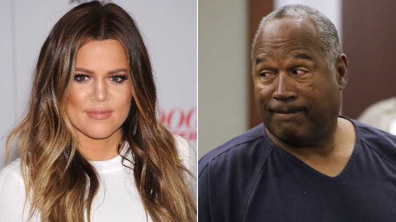 A composite image of Khloé Kardashian and OJ Simpson