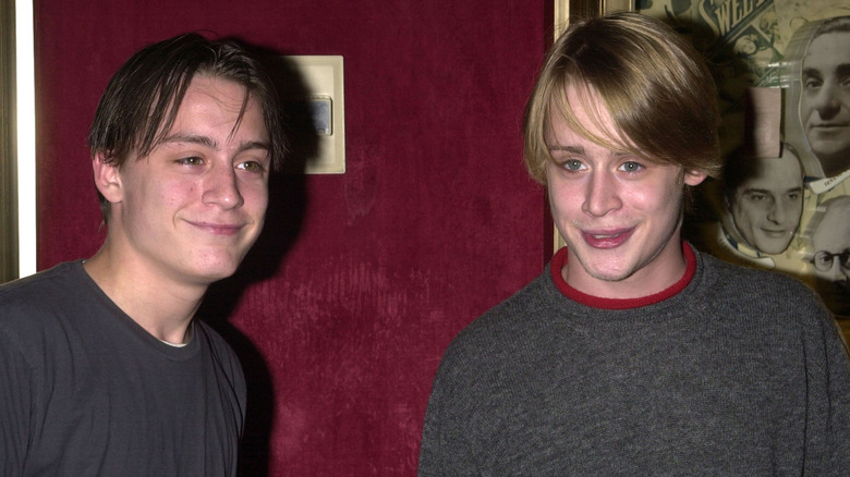 Young Kieran Culkin and Macaulay Culkin smiling