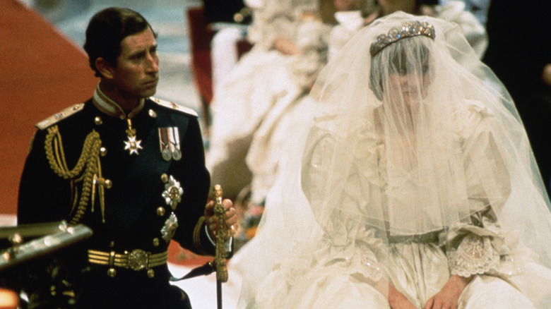 Prince Charles solemn wedding day Princess Diana