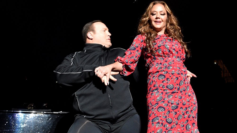 Kevin James and Leah Remini at a 2017 Billy Joel concert 