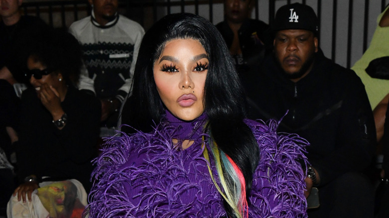 Lil' Kim in purple