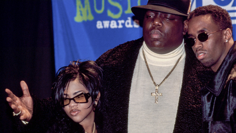 Lil' Kim with Biggie Smalls and P Diddy