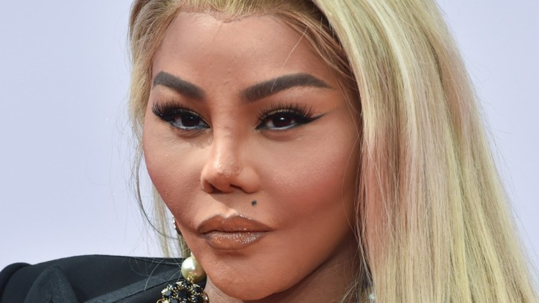 Lil' Kim looking serious