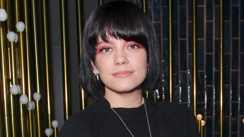 Lily Allen looking at camera