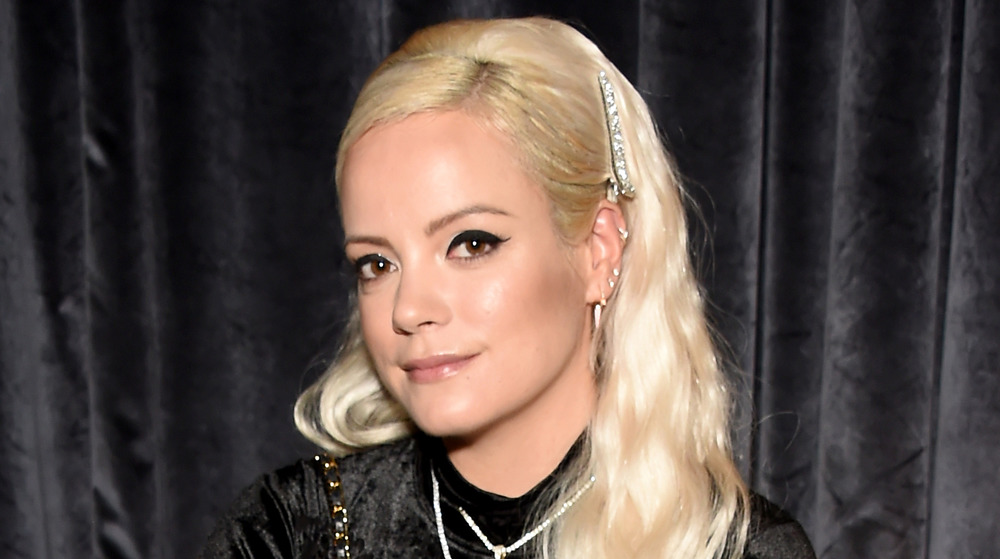 Lily Allen with blonde hair