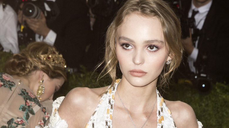 Lily-Rose Depp posing on red carpet