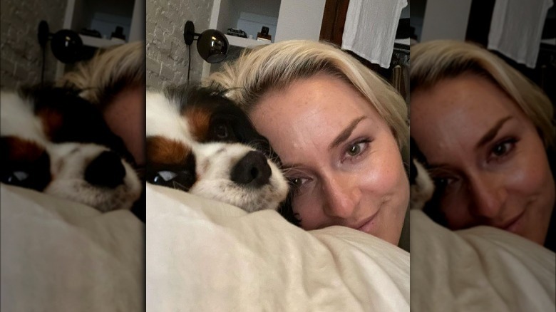 Lindsey Vonn and her dog, Lucy