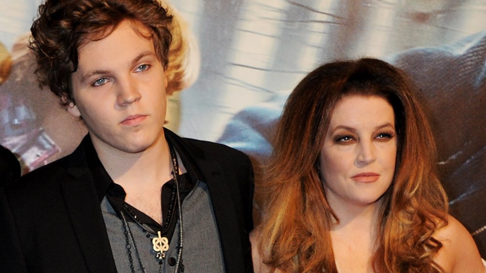 Ben Keough and Lisa Marie Presley posing together