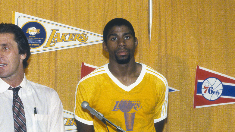 Young Magic Johnson at the Lakers