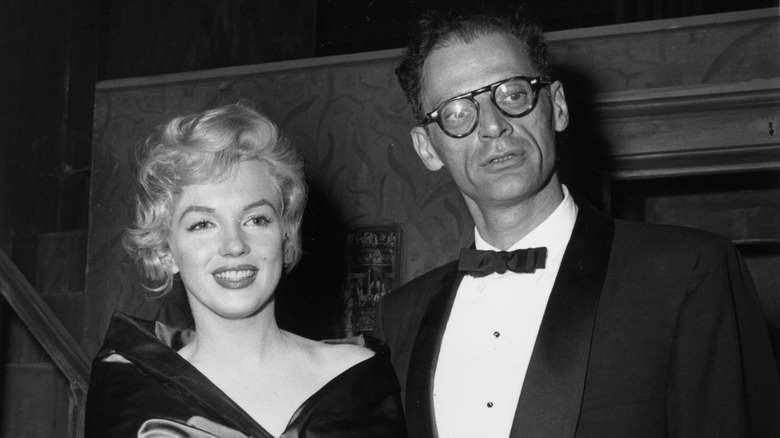 Marilyn Monroe and Arthur Miller posing together