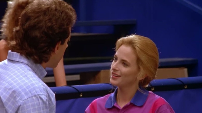 Marlee Matlin talking to Jerry Seinfeld on Seinfeld