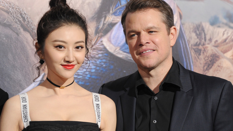 Matt Damon and Jing Tian arrive at the premiere of The Great Wall