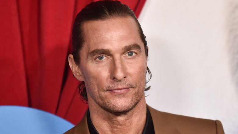 Matthew McConaughey with his hair slicked back