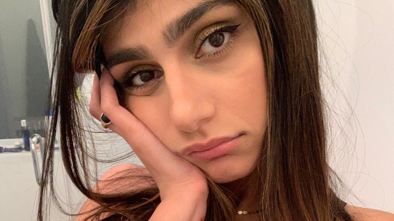 Mia Khalifa sad frown