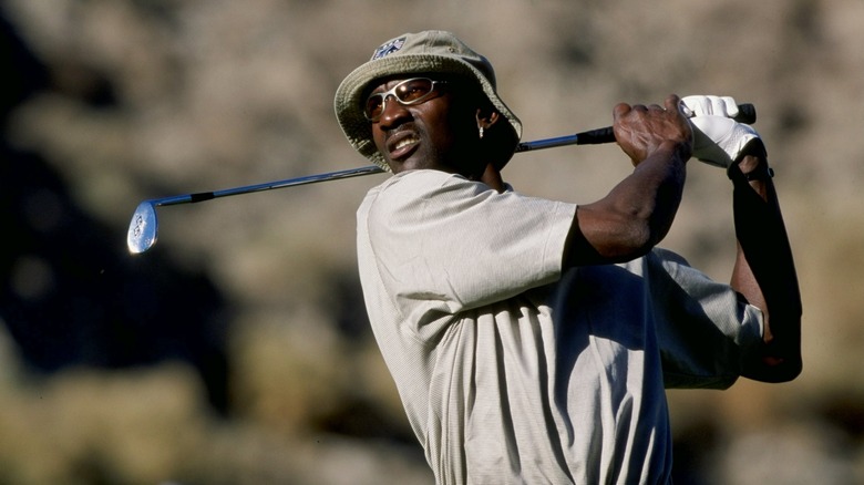 Michael Jordan playing golf