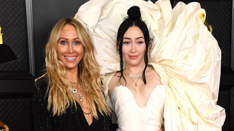 Tish and Noah Cyrus on the red carpet