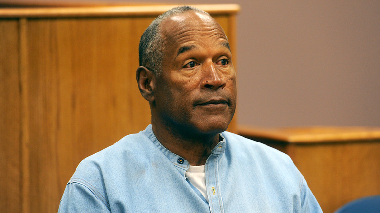 O.J. Simpson sitting in court