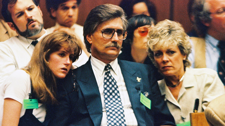 The Goldman family sitting in court