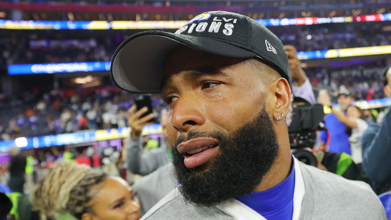 Odell Beckham Jr. crying at the Super Bowl