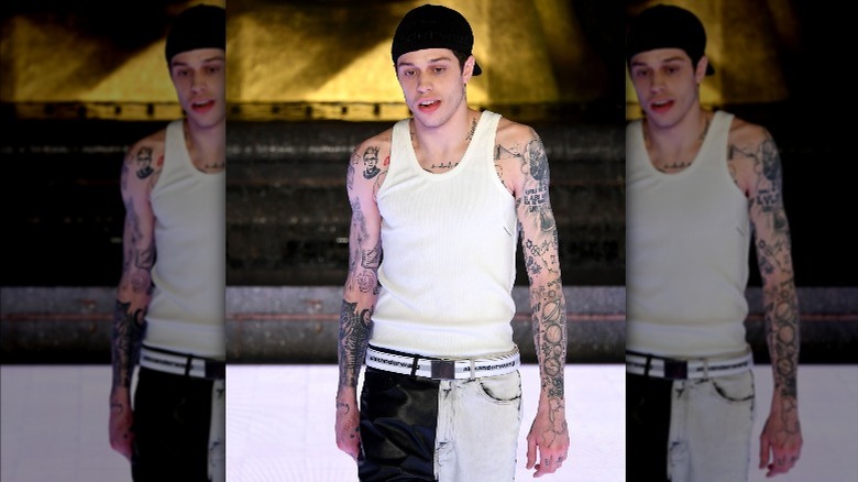 Pete Davidson walks runway