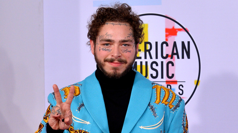 Post Malone in blue suit 