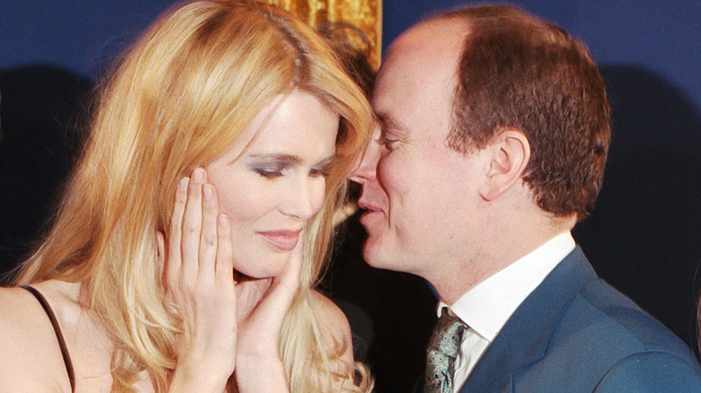 Claudia Schiffer and Prince Albert II of Monaco in 1996