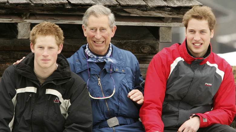 Prince Harry with King Charles III and Prince William