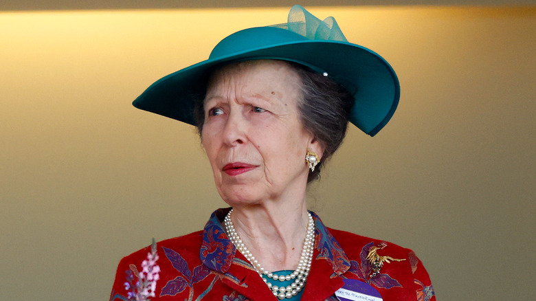 Princess Anne looking into the distance