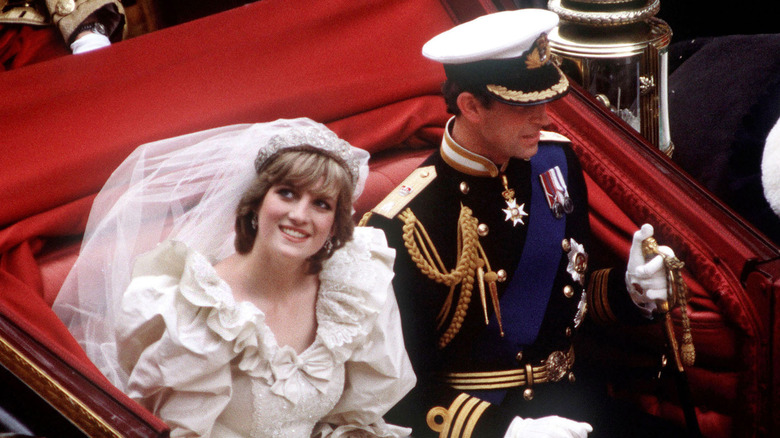 Princess Diana and Prince Charles at their wedding