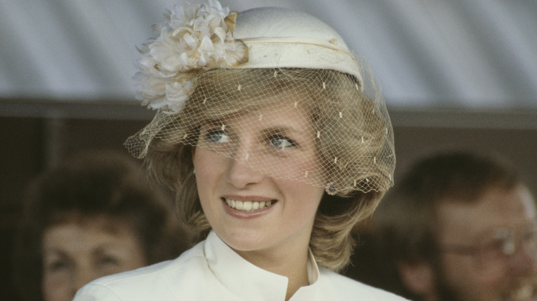 Princess Diana wearing a hat