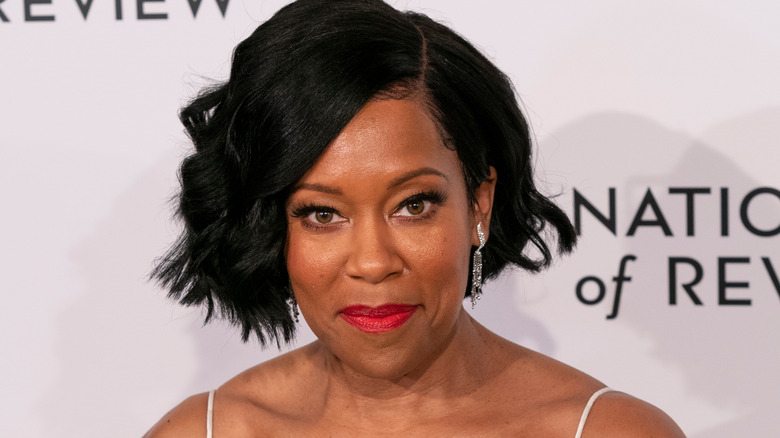 Regina King looking at camera