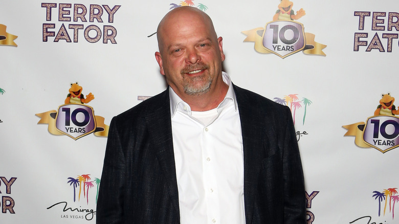 Rick Harrison wearing blazer on red carpet