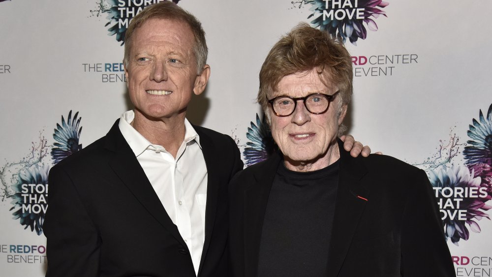 James and Robert Redford at benefit event