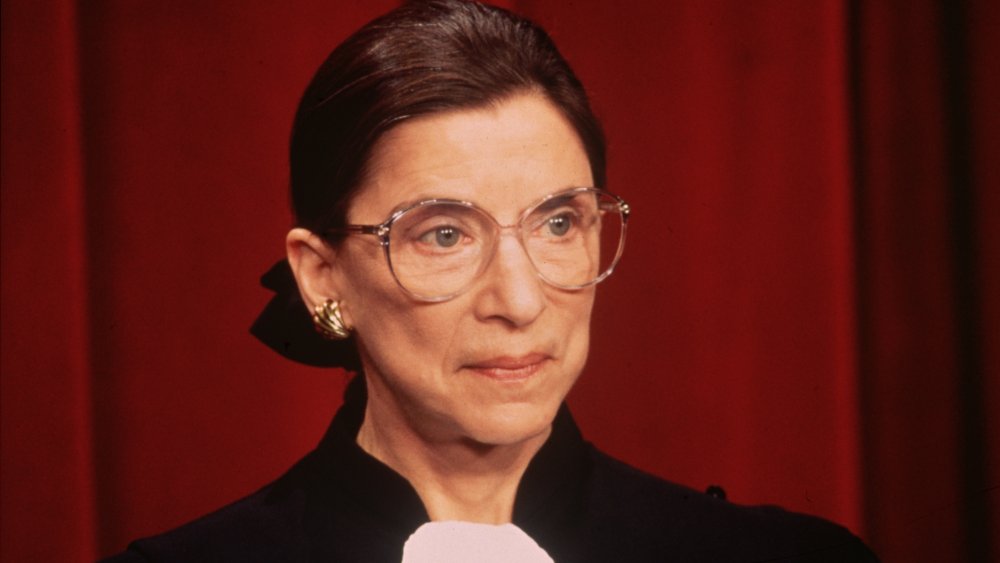 Young Ruth Bader Ginsburg with clear glasses