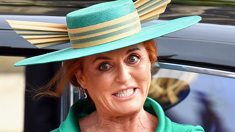 Sarah Ferguson pulling a face