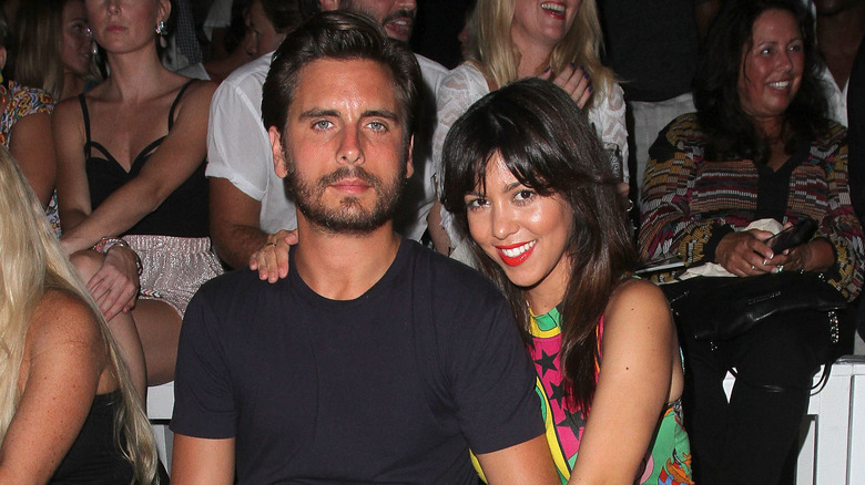 Scott Disick, Kourtney Kardashian posing