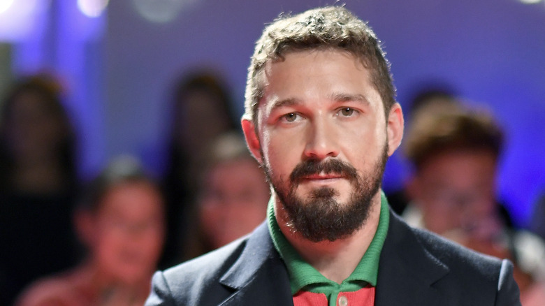 Shia LaBeouf looking serious