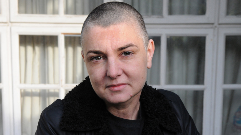 Sinéad O'Connor looking into camera