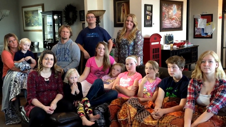 Kody Brown at home with wives and children