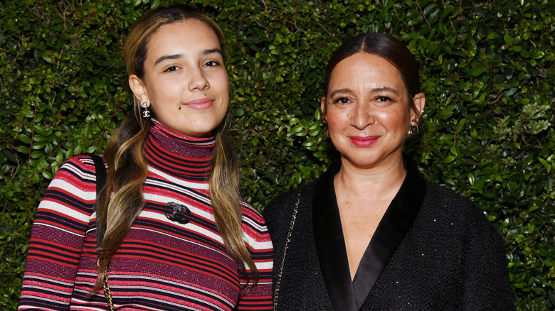 Maya Rudolph with her daughter Pearl Minnie Anderson at the CHANEL dinner to celebrate the launch of Sofia Coppola Archive