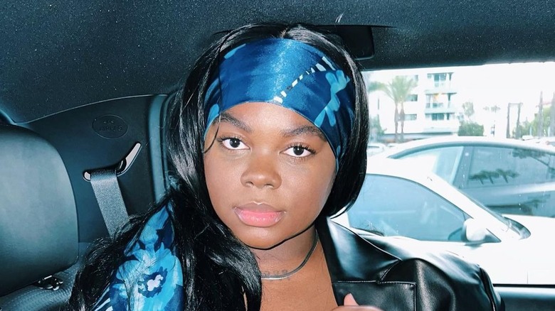 Cori Broadus in headscarf