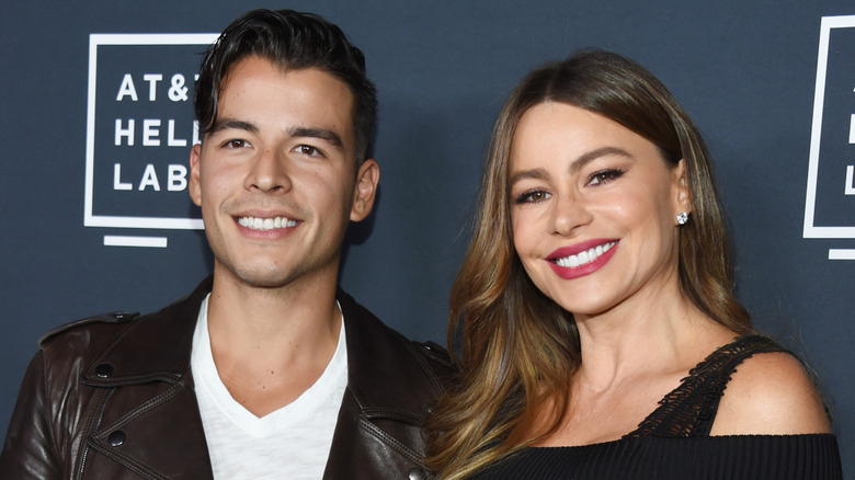 Manolo Gonzalez Vergara poses with Sofia Vergara