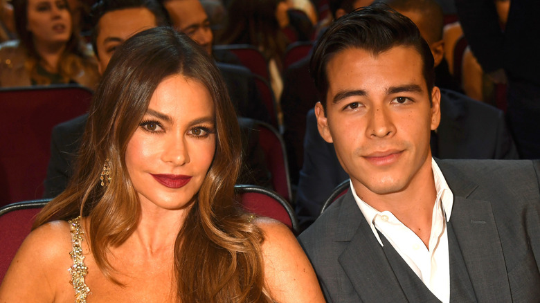 Sofia Vergara sits next to Manolo Gonzalez Vergara