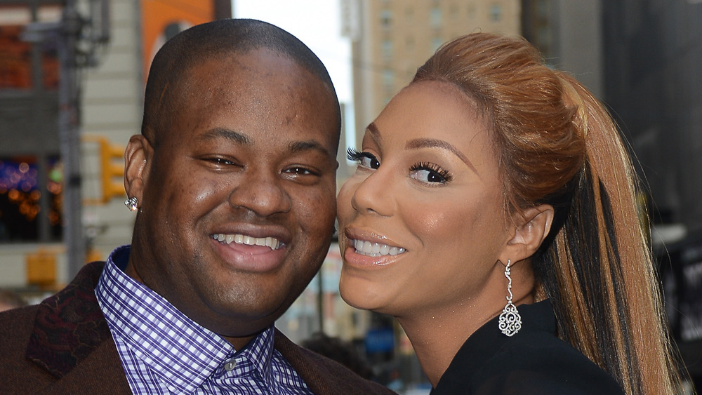 Vince Herbert and Tamar Braxton smiling