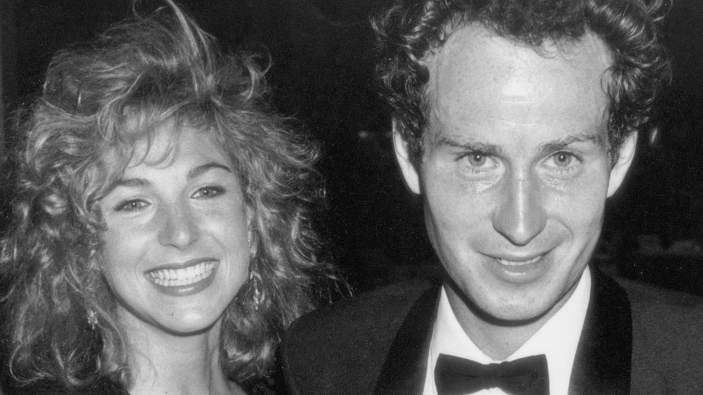 Tatum O'Neal and John McEnroe smiling