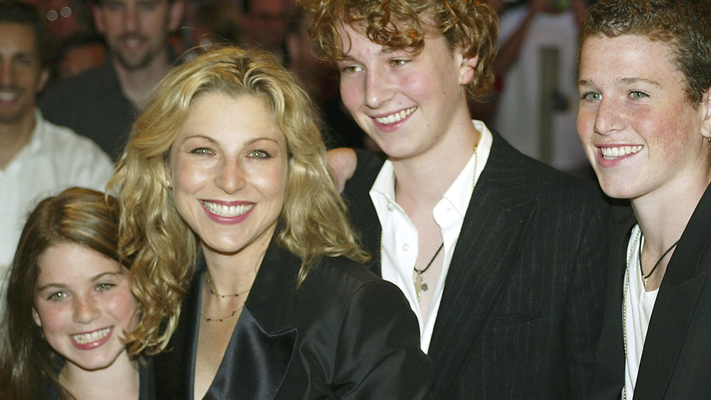 Tatum O'Neal with her children