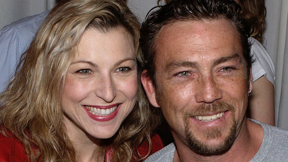 Tatum O'Neal and Griffin O'Neal smiling