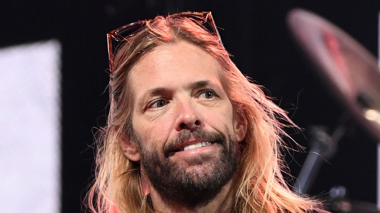 Taylor Hawkins speaking on stage